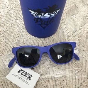 VS PINK Coozie cup and sunglasses set
